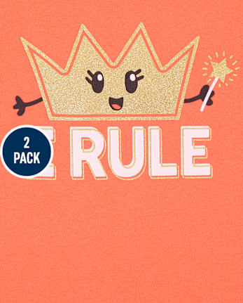 Lot de 2 t-shirts graphiques impertinents pour bébé et toute-petite fille