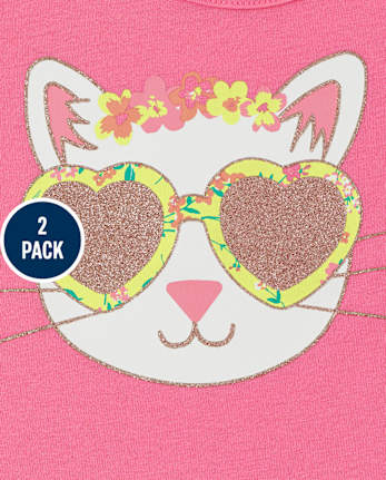 Toddler Girls Graphic Tank Top 2-Pack