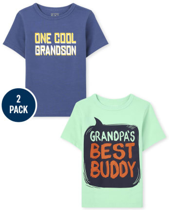 Baby And Toddler Boys Grandpa Graphic Tee 2-Pack
