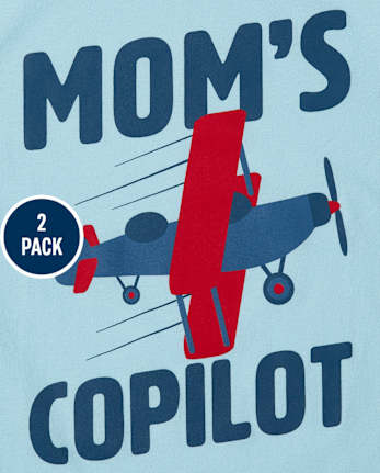 Baby And Toddler Boys Mom Graphic Tee 2-Pack