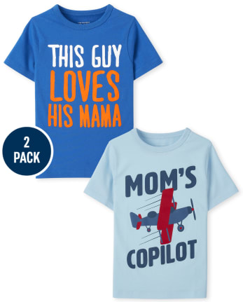 The Shop - Pack Of 2 - I Love MaMa PaPa T-Shirts For Boys & Girls