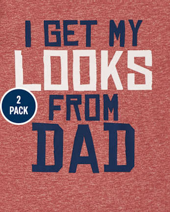 Baby And Toddler Boys Dad Graphic Tee 2-Pack