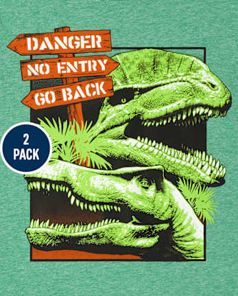 Pack de 2 camisetas con estampado de animales para niños