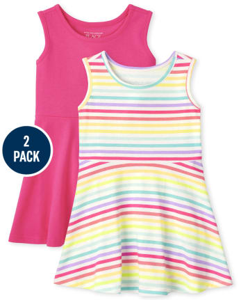 Toddler Girls Everyday Dress 2-Pack