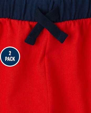 Lot de 2 shorts à rayures latérales pour tout-petit garçon