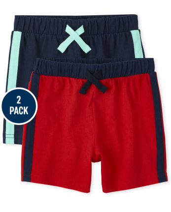Lot de 2 shorts à rayures latérales pour tout-petit garçon