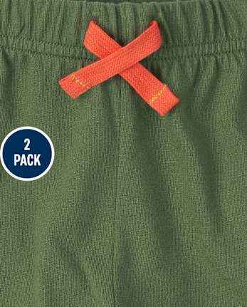 Paquete de 2 pantalones cortos para niños pequeños