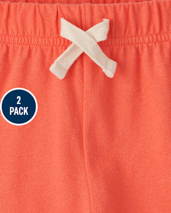 Paquete de 2 pantalones cortos para niños pequeños