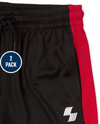 Boys Print Performance Basketball Shorts 2-Pack