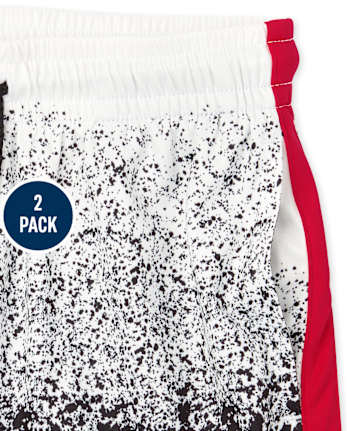 Boys Print Performance Basketball Shorts 2-Pack