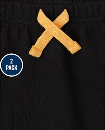 Toddler Boys Side Stripe French Terry Shorts 2-Pack