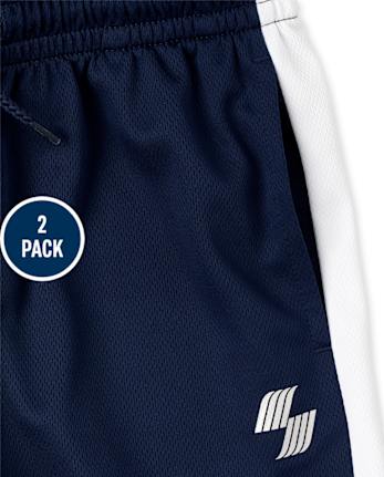 Pack de 2 pantalones cortos de baloncesto deportivos con estampado para niño