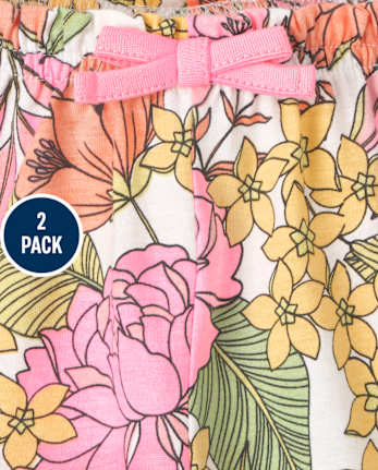 Lot de 2 shorts à fleurs pour bébé fille