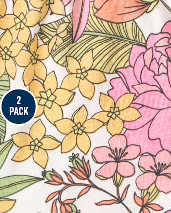 Lot de 2 shorts à fleurs pour bébé fille