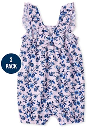Baby Girls Floral Romper 2-Pack