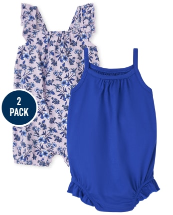 Baby Girls Floral Romper 2-Pack