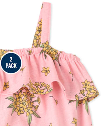 Conjunto de 2 vestidos de tirantes para bebé niña