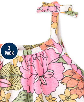 Conjunto de 2 vestidos de tirantes para bebé niña