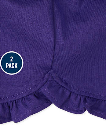 Baby Girls Flamingo Ruffle Shorts 2-Pack