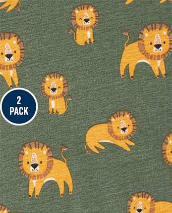 Lot de 2 barboteuses Lion pour bébés garçons