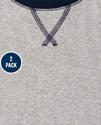 Pijamas de algodón ajustados a rayas para niño, paquete de 2