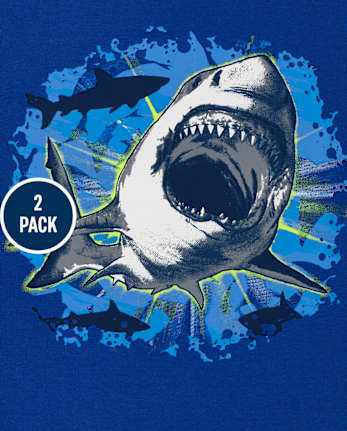 Lot de 2 pyjamas en coton ajustés Glow Shark Gamer pour garçon