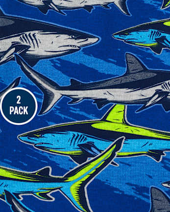 Lot de 2 pyjamas en coton ajustés Glow Shark Gamer pour garçon