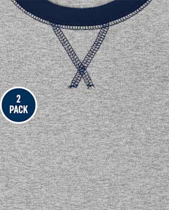 Lot de 2 pyjamas en coton ajustés à rayures pour garçon