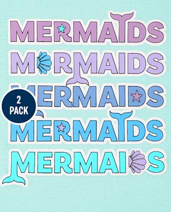 Girls Unicorn Mermaid Snug Fit Cotton Pajamas 2-Pack