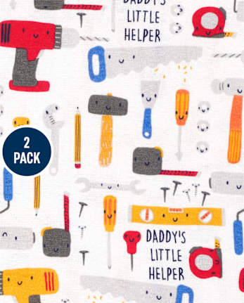 Unisex Baby And Toddler Construction Snug Fit Cotton Pajamas 2-Pack