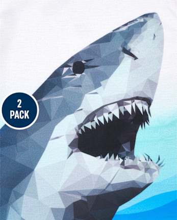 Boys Shark Aloha Pajamas 2-Pack
