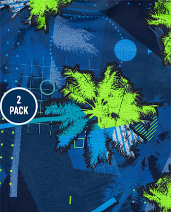 Boys Shark Aloha Pajamas 2-Pack