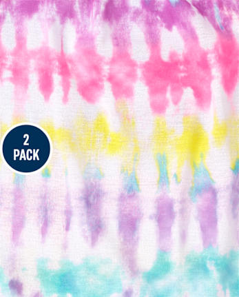Girls Pool Floatie Tie Dye Pajamas 2-Pack