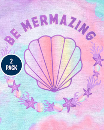 Girls Mermaid Unicorn Pajamas 2-Pack