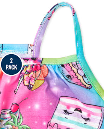 Paquete de 2 camisones con volantes Llama Squishies para niñas