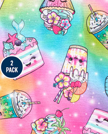 Paquete de 2 camisones con volantes Llama Squishies para niñas