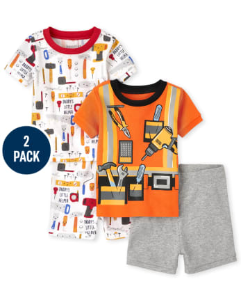 Bébé Et tout-petit Construction Snug Fit coton Pyjama 2-Pack