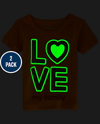 Lot de 2 pyjamas en coton ajustés Glow Love Popsicle pour bébé et toute-petite fille