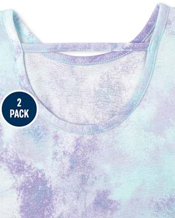 Girls Graphic Cut Out Top 2-Pack