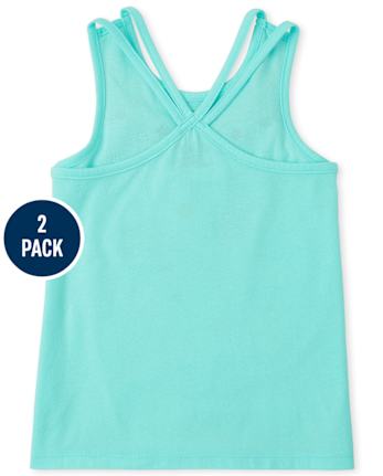 Girls Graphic Cut Out Top 2-Pack