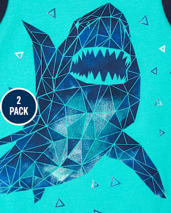 Pack de 2 camisetas sin mangas estampadas para niños