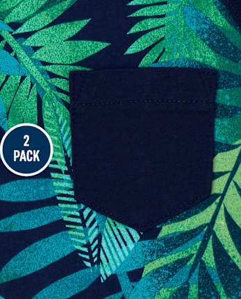 Pack de 2 camisetas sin mangas estampadas para niños