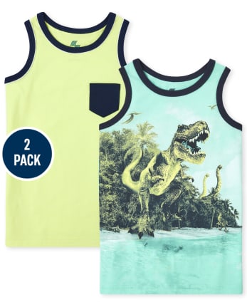 Boys Dino Tank Top 2-Pack