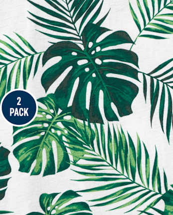 Pack de 2 camisetas sin mangas con bolsillo tropical para niños