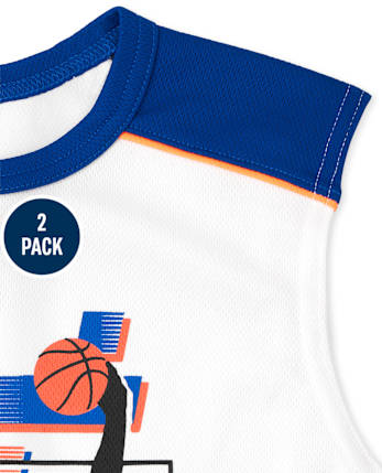 Boys Basketball Mesh Performance Top 2-Pack