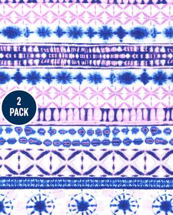 Lot de 2 débardeurs imprimés à dos smocké pour fille