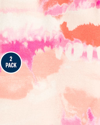 Pack de 2 pantalones cortos ciclistas con estampado para niñas