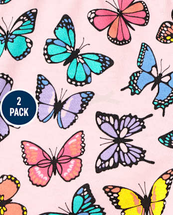 Girls Print Shorts 2-Pack