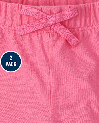 Girls Print Shorts 2-Pack
