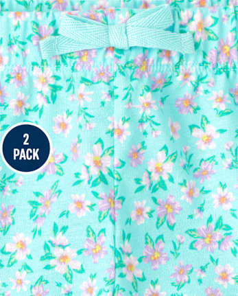 Lot de 2 shorts imprimés pour fille